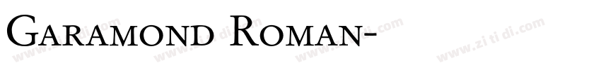 Garamond Roman字体转换